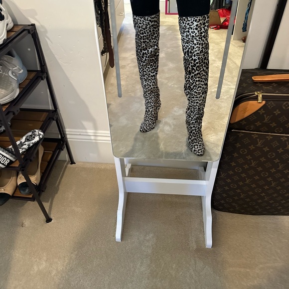 Jimmy Choo Leopard Print Over-the-Knee Boots - Picture 2 of 8